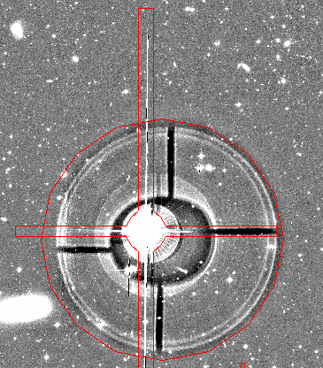 Example d'un étoile brillante masquée